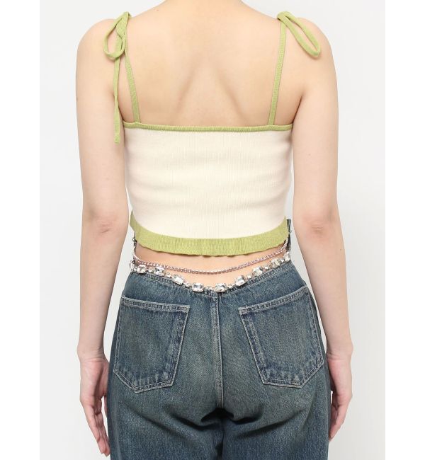 EVRIS「ドロストフリルニットキャミソール」|ニット・セーター|