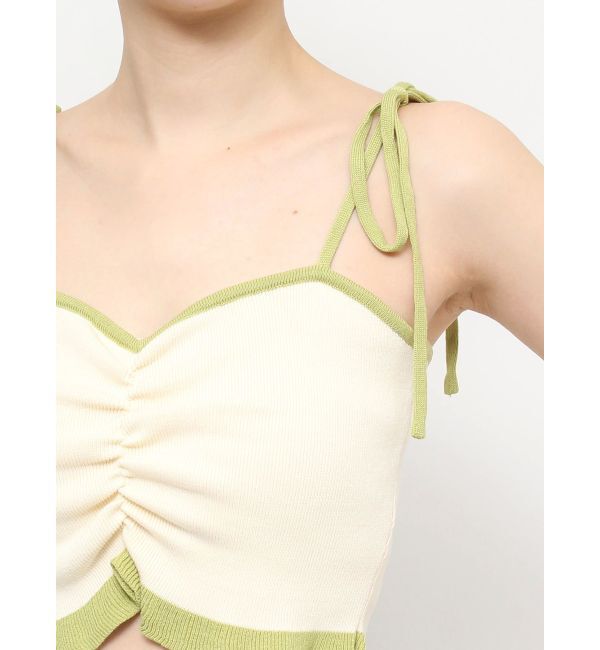 EVRIS「ドロストフリルニットキャミソール」|ニット・セーター|