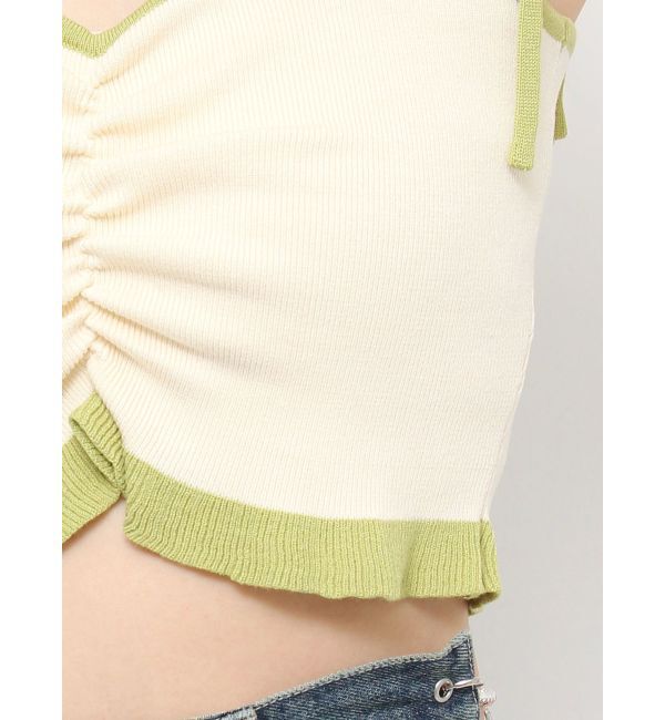 EVRIS「ドロストフリルニットキャミソール」|ニット・セーター|