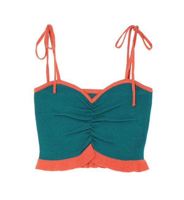 EVRIS「ドロストフリルニットキャミソール」|ニット・セーター|