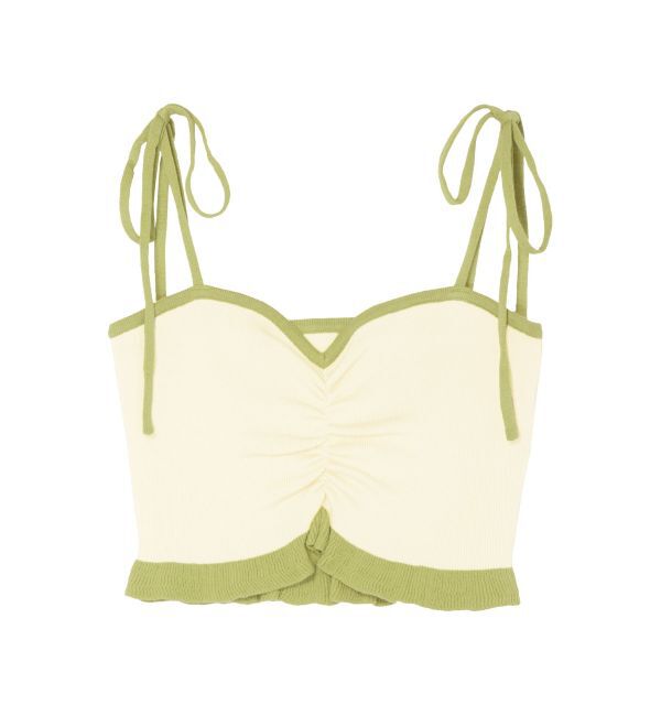 EVRIS「ドロストフリルニットキャミソール」|ニット・セーター|