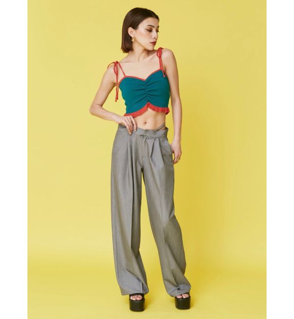 EVRIS「ドロストフリルニットキャミソール」|ニット・セーター|