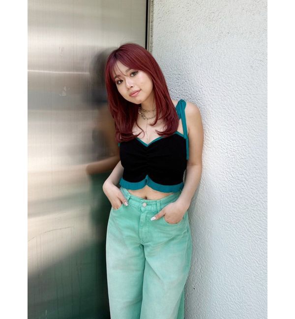 EVRIS「ドロストフリルニットキャミソール」|ニット・セーター|