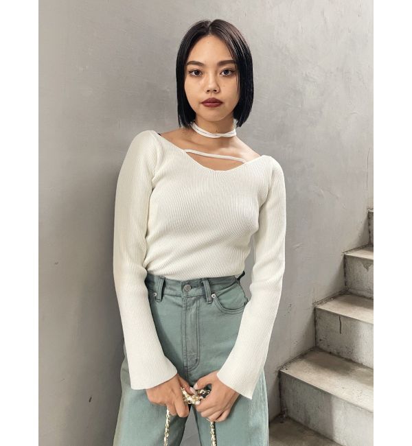 EVRIS「チョーカーネックニットトップス」|ニット・セーター|
