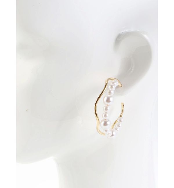 EVRIS「PEARL MIX HOOPピアス」|ピアス|
