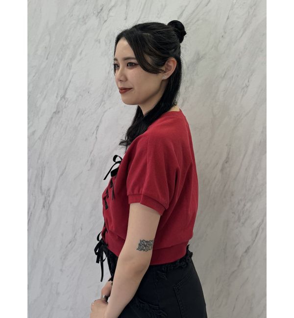 jouetie「レースアップリボントップス」|Tシャツ・カットソー|