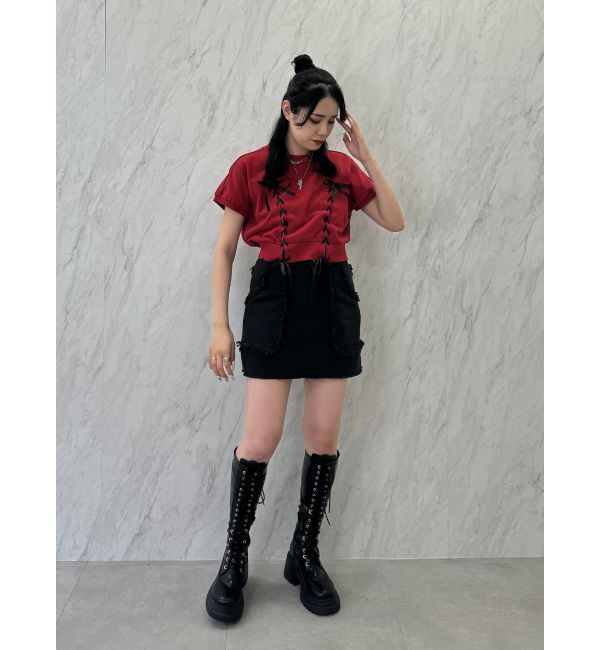 jouetie「レースアップリボントップス」|Tシャツ・カットソー|