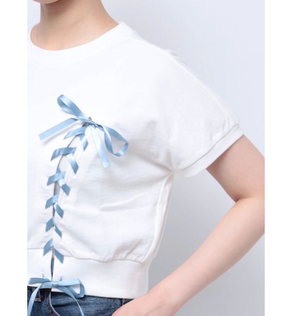 jouetie「レースアップリボントップス」|Tシャツ・カットソー|