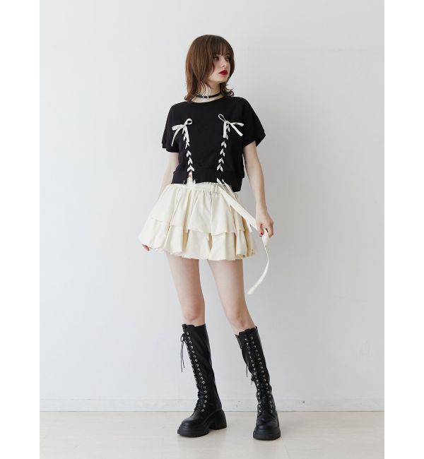 jouetie「レースアップリボントップス」|Tシャツ・カットソー|