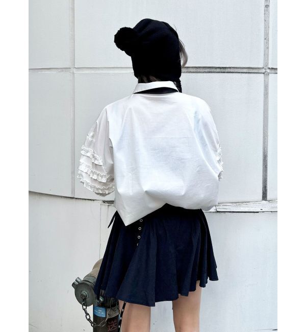 jouetie「スリーブフリルルーズタイシャツ【セットアイテム】」|シャツ・ブラウス|