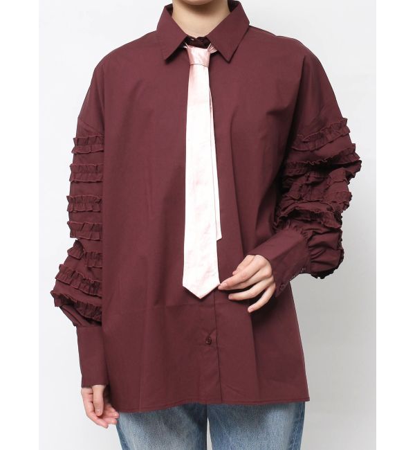 jouetie「スリーブフリルルーズタイシャツ【セットアイテム】」|シャツ・ブラウス|
