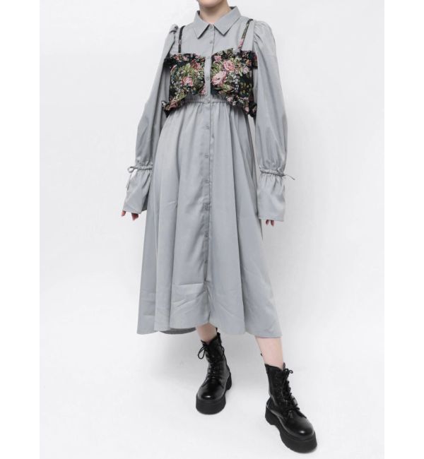 jouetie「ゴブランビスチェシャツワンピース」|ワンピース|