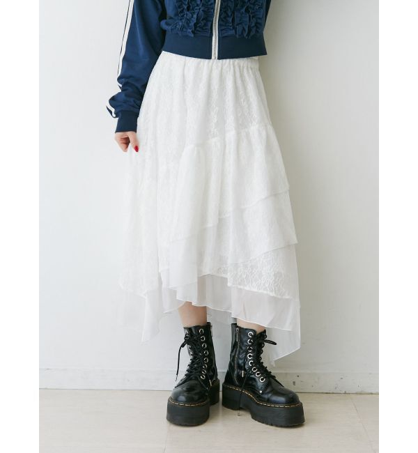 jouetie「レースアシメフリルスカート」|スカート|