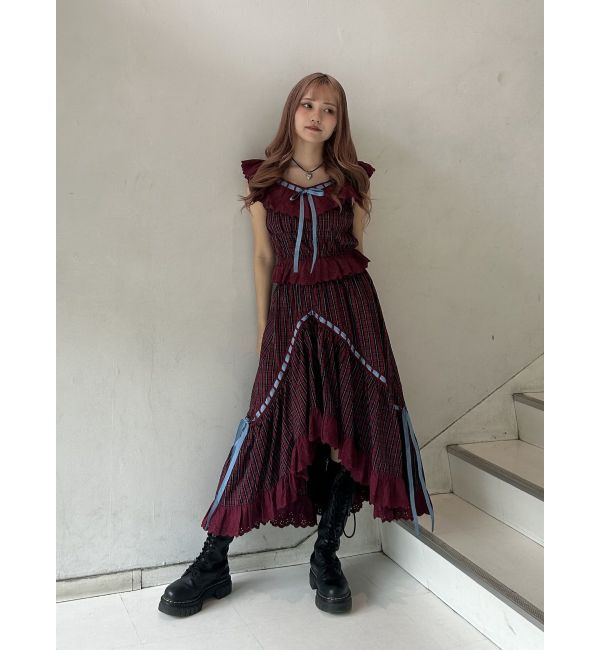 jouetie「リボンステッチアシメスカート【セットアップ対応】」|スカート|