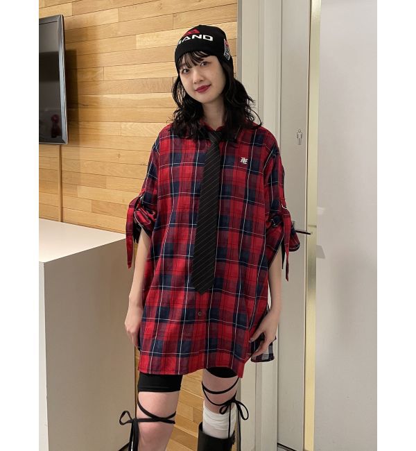 jouetie「ルーズガーゼシャツ」|シャツ・ブラウス|レッド