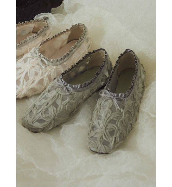 merry jenny「チュールサテンフラットシューズ」|その他|