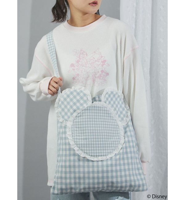 merry jenny「MICKEY / フリルギンガムトート」|トートバッグ|ブルー