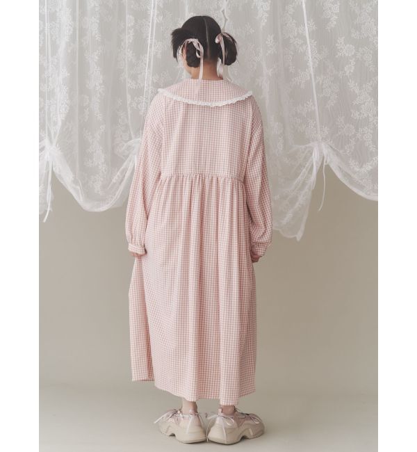 merry jenny「ギンガムチェックフリルワンピース」|ワンピース|