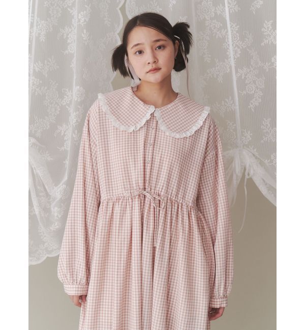 merry jenny「ギンガムチェックフリルワンピース」|ワンピース|