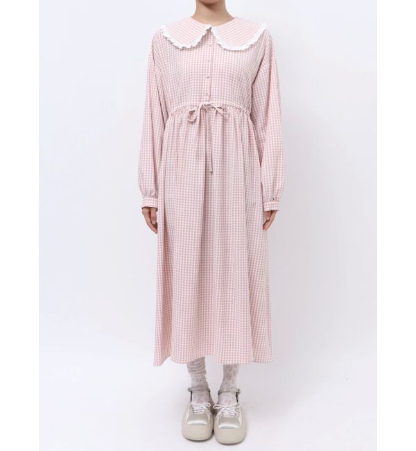 merry jenny「ギンガムチェックフリルワンピース」|ワンピース|