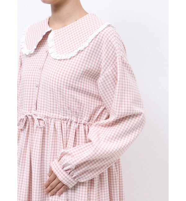 merry jenny「ギンガムチェックフリルワンピース」|ワンピース|