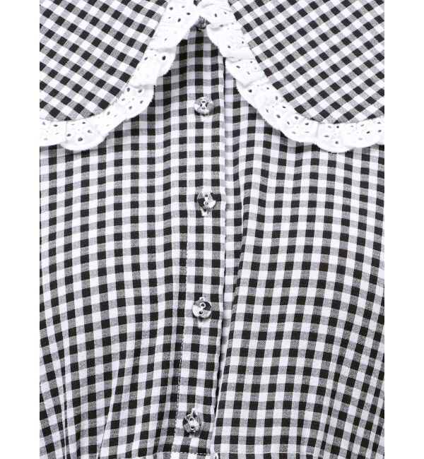 merry jenny「ギンガムチェックフリルワンピース」|ワンピース|