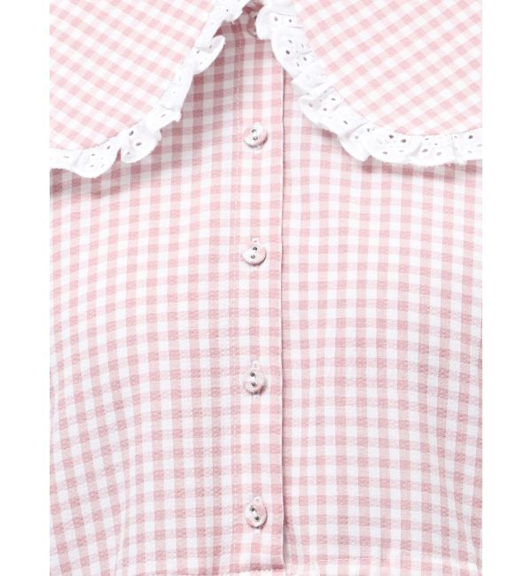 merry jenny「ギンガムチェックフリルワンピース」|ワンピース|