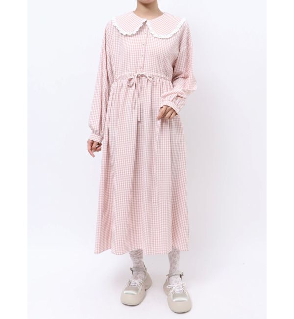 merry jenny「ギンガムチェックフリルワンピース」|ワンピース|