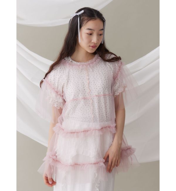 merry jenny「チュールティアードチュニック」|シャツ・ブラウス|