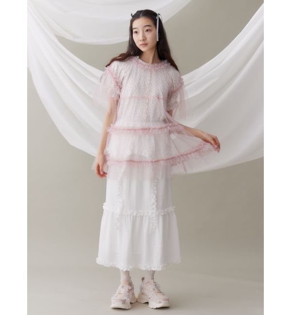 merry jenny「チュールティアードチュニック」|シャツ・ブラウス|