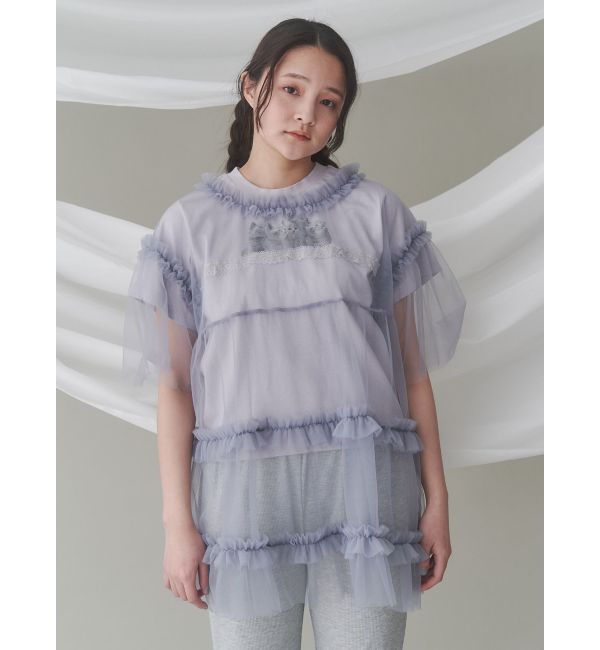 merry jenny「チュールティアードチュニック」|シャツ・ブラウス|