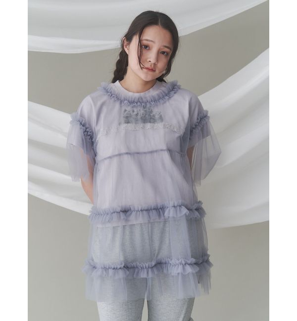 merry jenny「チュールティアードチュニック」|シャツ・ブラウス|
