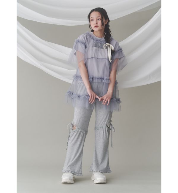 merry jenny「チュールティアードチュニック」|シャツ・ブラウス|