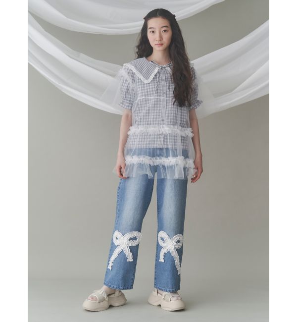 merry jenny「チュールティアードチュニック」|シャツ・ブラウス|