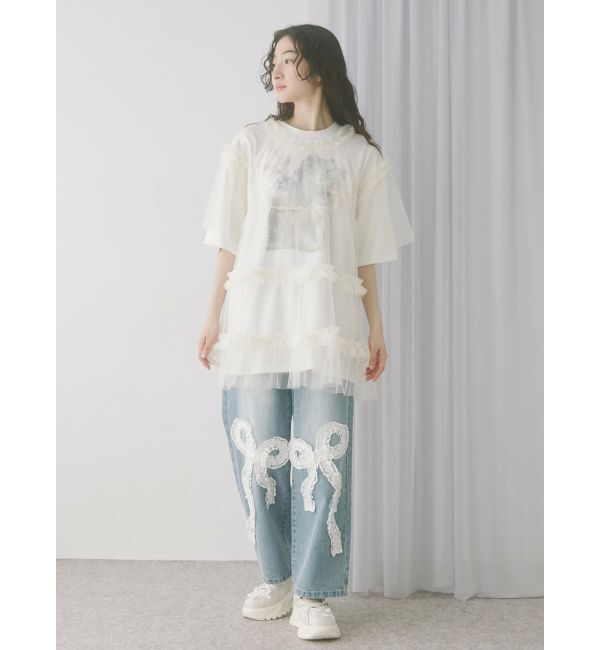 merry jenny「チュールティアードチュニック」|シャツ・ブラウス|