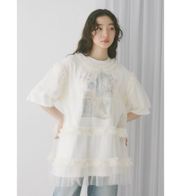 merry jenny「チュールティアードチュニック」|シャツ・ブラウス|