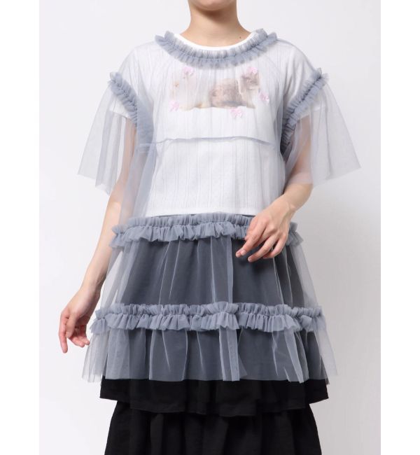 merry jenny「チュールティアードチュニック」|シャツ・ブラウス|