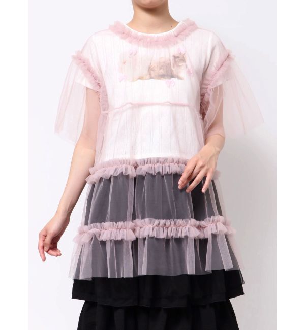 merry jenny「チュールティアードチュニック」|シャツ・ブラウス|