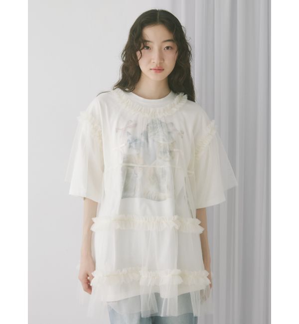 merry jenny「チュールティアードチュニック」|シャツ・ブラウス|