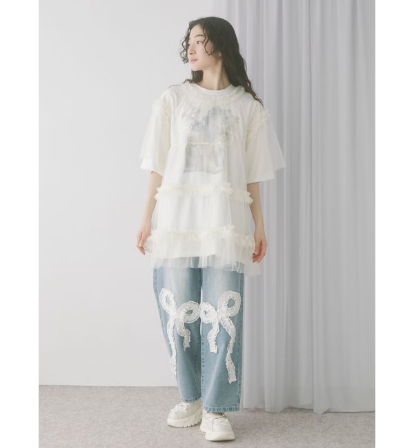 merry jenny「frill ribbonデニムパンツ」|その他|