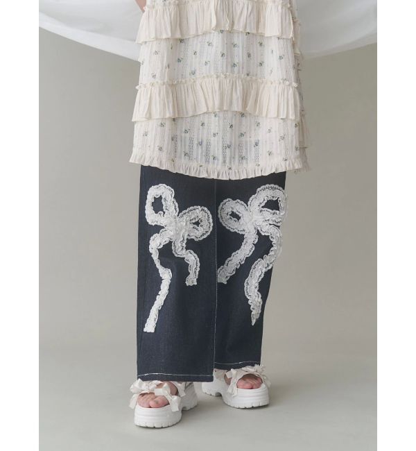 merry jenny「frill ribbonデニムパンツ」|その他|