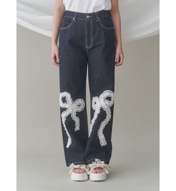 merry jenny「frill ribbonデニムパンツ」|その他|インディゴ