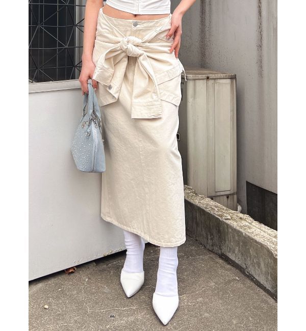 GYDA「loinclothロングスカート」|スカート|アイボリー