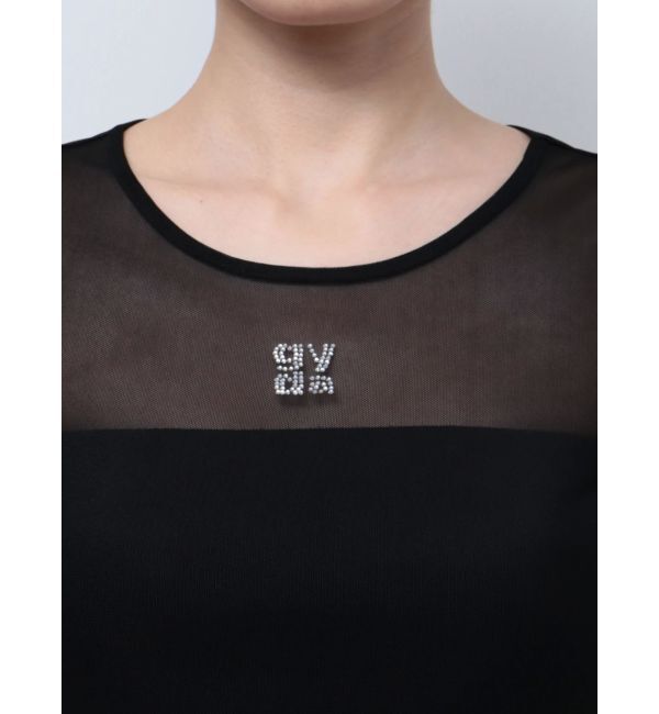 GYDA「square gydaシアー半袖TOPS」|Tシャツ・カットソー|