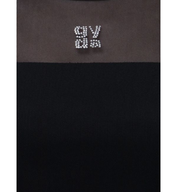 GYDA「square gydaシアー半袖TOPS」|Tシャツ・カットソー|