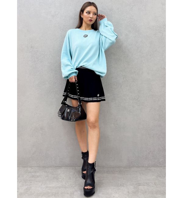 GYDA「GDニットLINEスカートライクショートパンツ」|スカート|