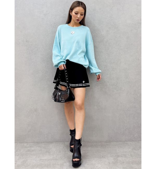 GYDA「GDニットLINEスカートライクショートパンツ」|スカート|