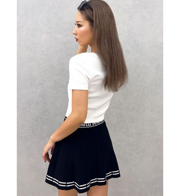 GYDA「GDニットLINEスカートライクショートパンツ」|スカート|