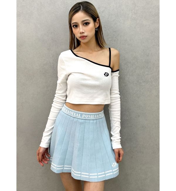 GYDA「GDニットLINEスカートライクショートパンツ」|スカート|