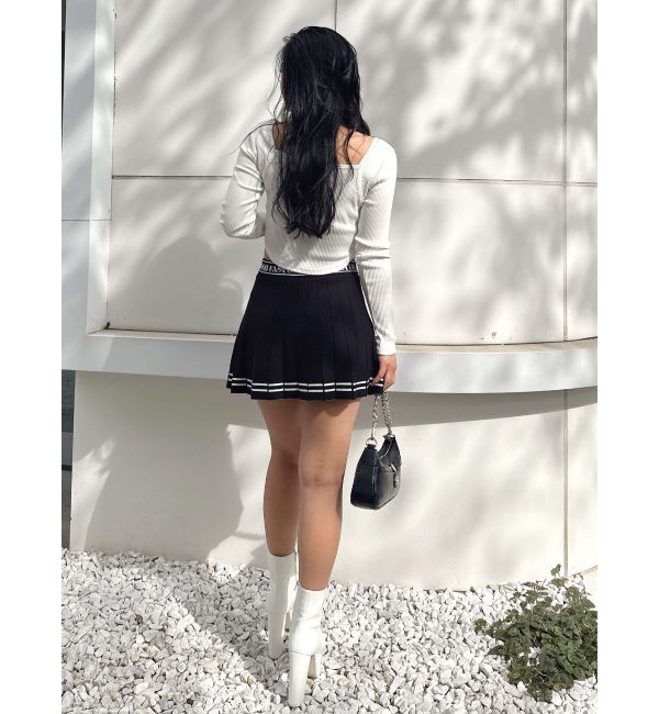 GYDA「GDニットLINEスカートライクショートパンツ」|スカート|